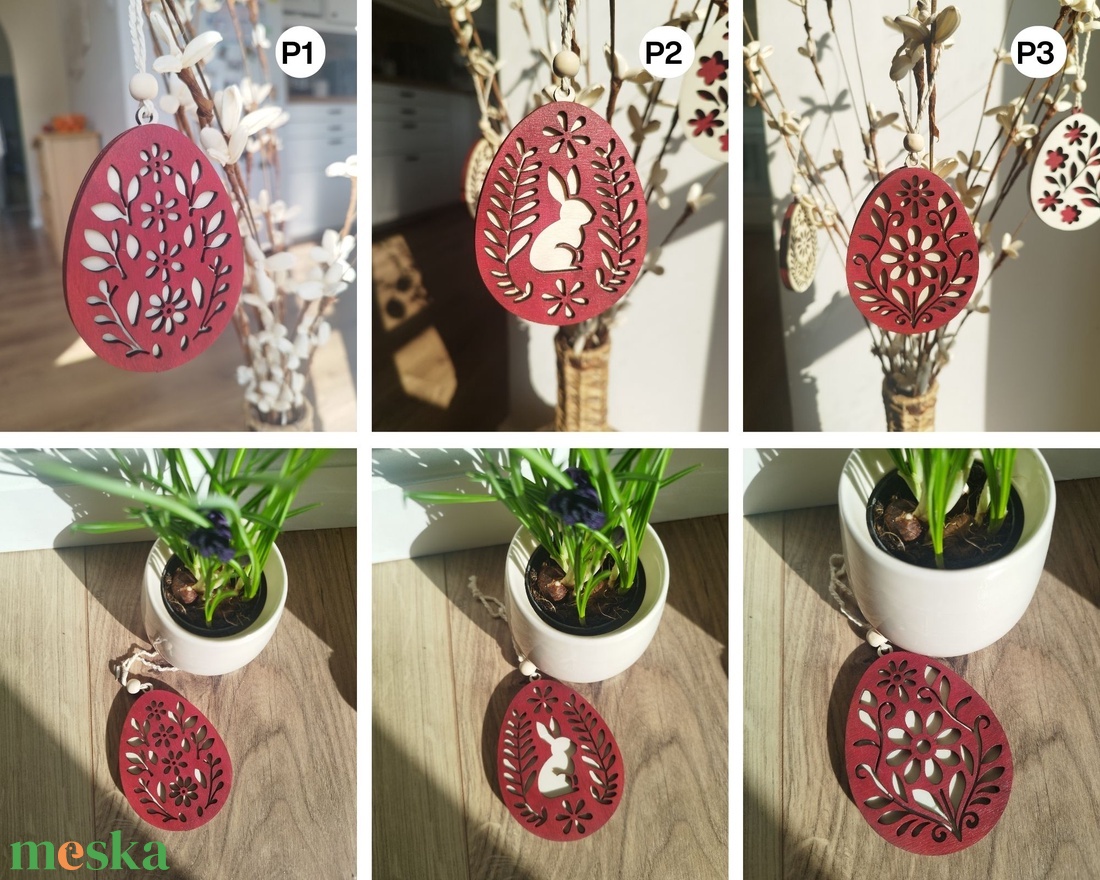 Népies húsvéti díszek - ünnepi díszek, dekorációk - húsvéti díszek és dekorációk - húsvéti tojásfadíszek - Meska.hu