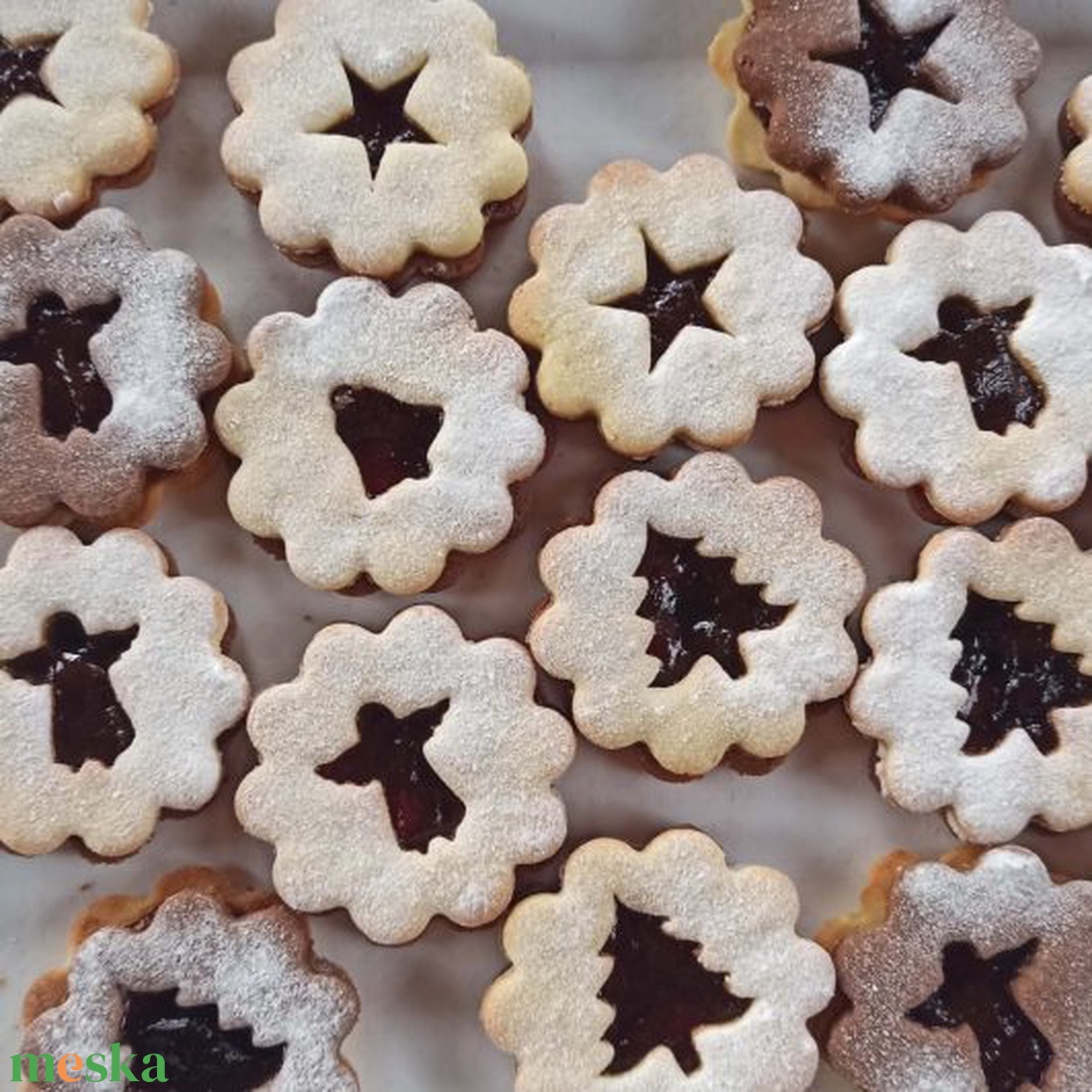 karácsonyi linzerkiszúró készlet (5db) - otthon & életmód - konyhafelszerelés, tálalás - sütés, főzés - sütikiszúró - Meska.hu