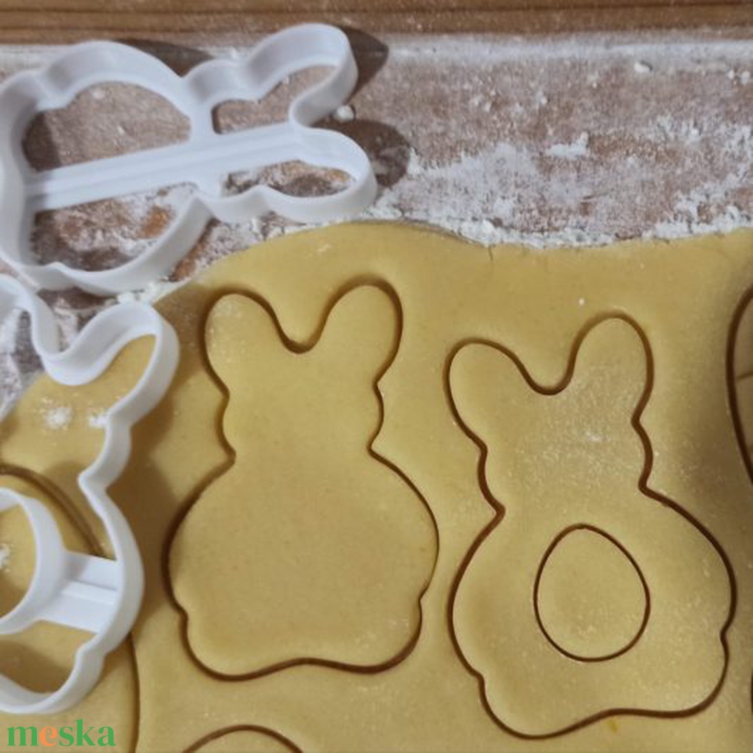 Nyúl linzerkiszúró (készlet 2db) - ünnepi díszek, dekorációk - húsvéti díszek és dekorációk - húsvéti sütikiszúró - Meska.hu