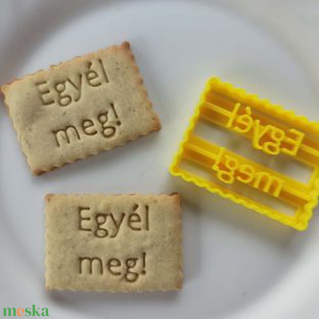 Egyél meg! kekszmintázó - otthon & életmód - konyhafelszerelés, tálalás - sütés, főzés - sütikiszúró - Meska.hu