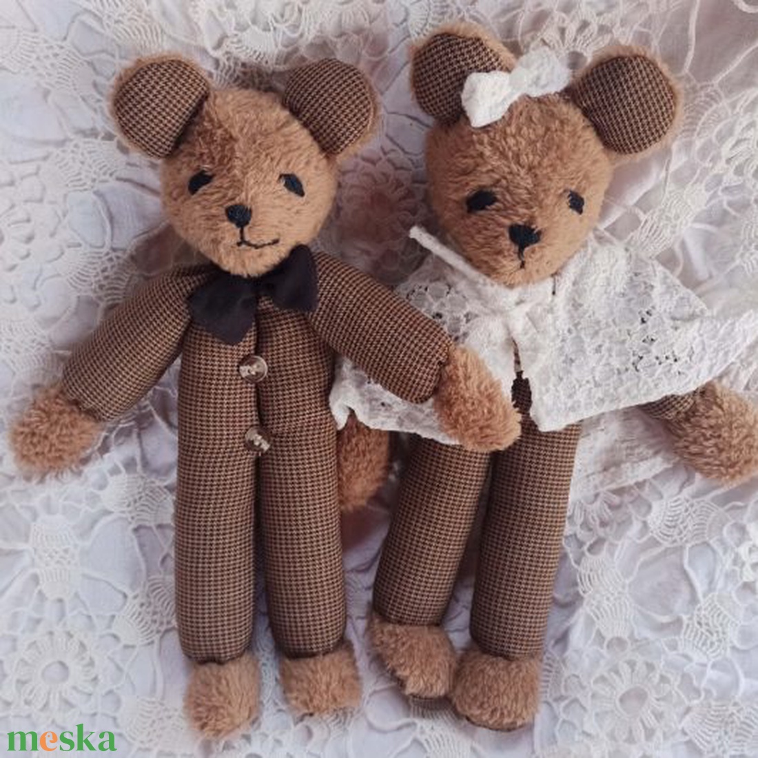 Maci pár - játék & sport - plüssállat & játékfigura - maci - Meska.hu