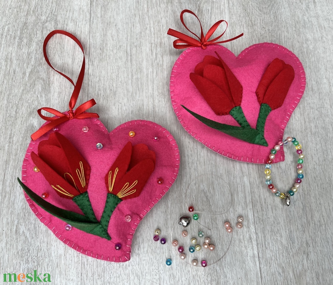 Tulipános Szív- Kézműves Fejlesztő Foglalkoztató - diy (csináld magad) - egységcsomag - Meska.hu