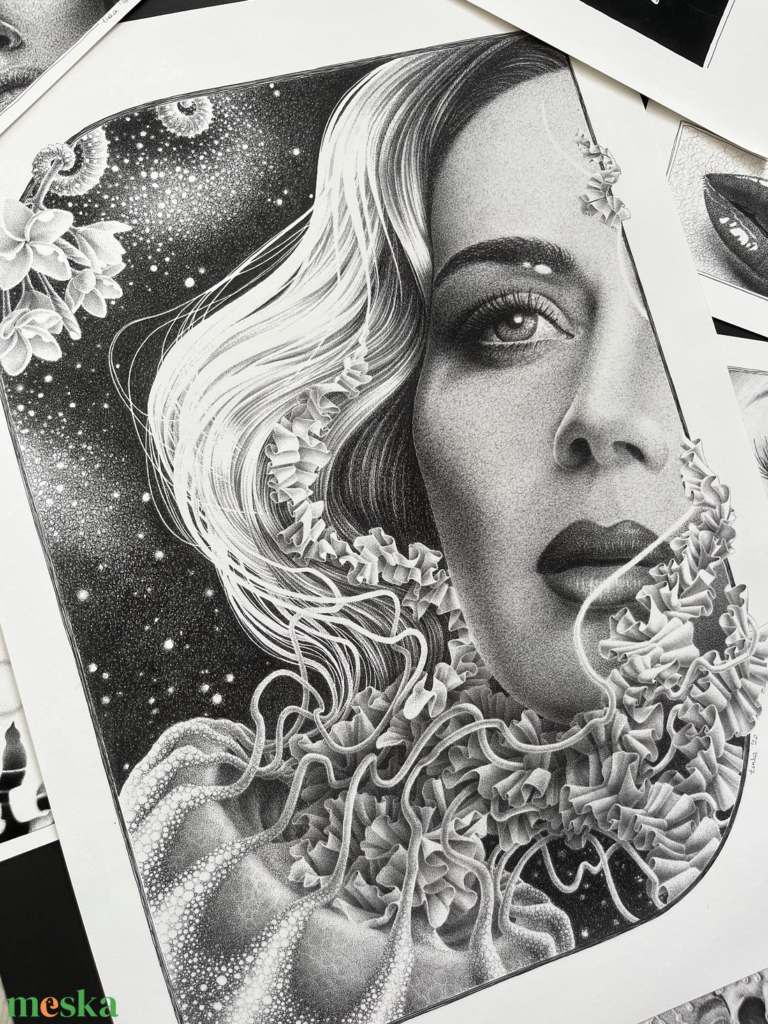 Underwater Love / tollrajz - giclée nyomat - művészet - grafika & illusztráció - egyéb rajzok - Meska.hu