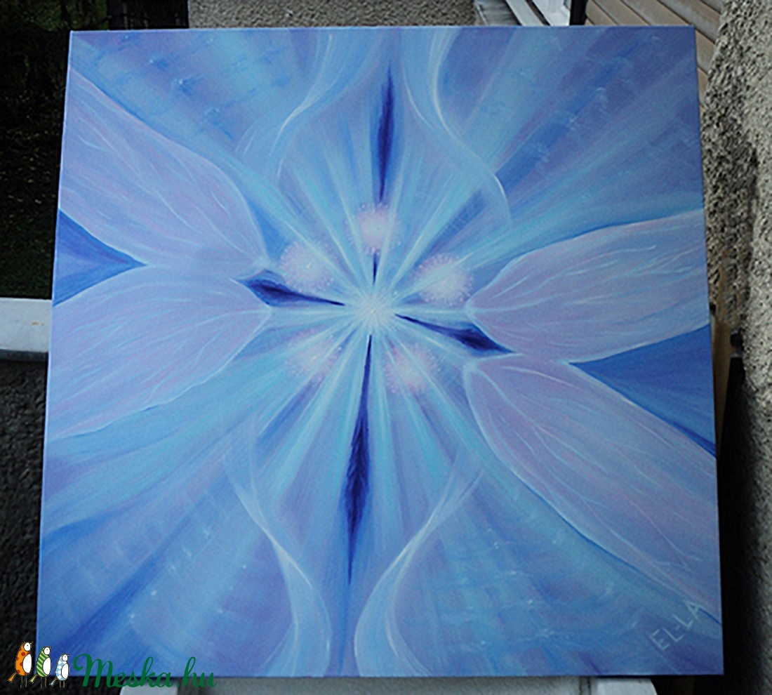 Olajfestmény, címe Metamorfózis, 80x80cm, vászon fa vakkeretre feszítve - művészet - festmény - olajfestmény - Meska.hu