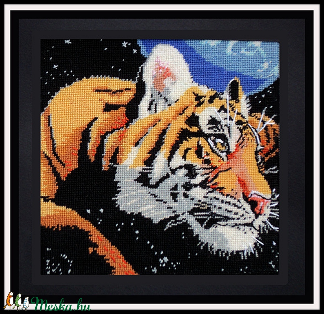  Gobelin, petit point, tigris - diy (csináld magad) - egységcsomag - Meska.hu