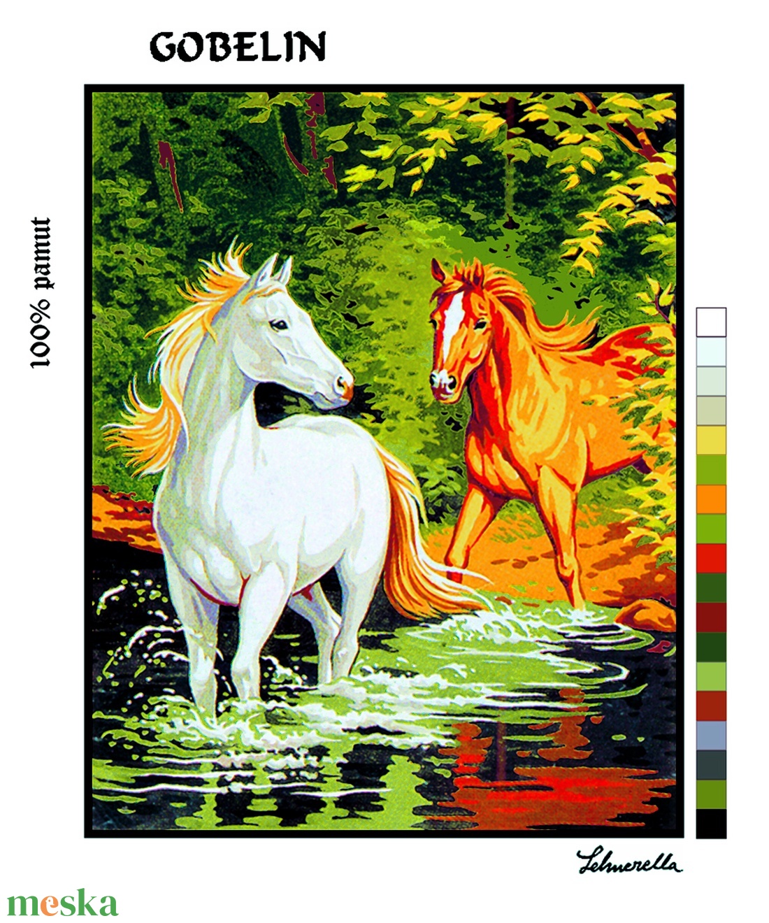 Lovak  - előfestett gobelin alap - diy (csináld magad) - egységcsomag - egységcsomag - Meska.hu