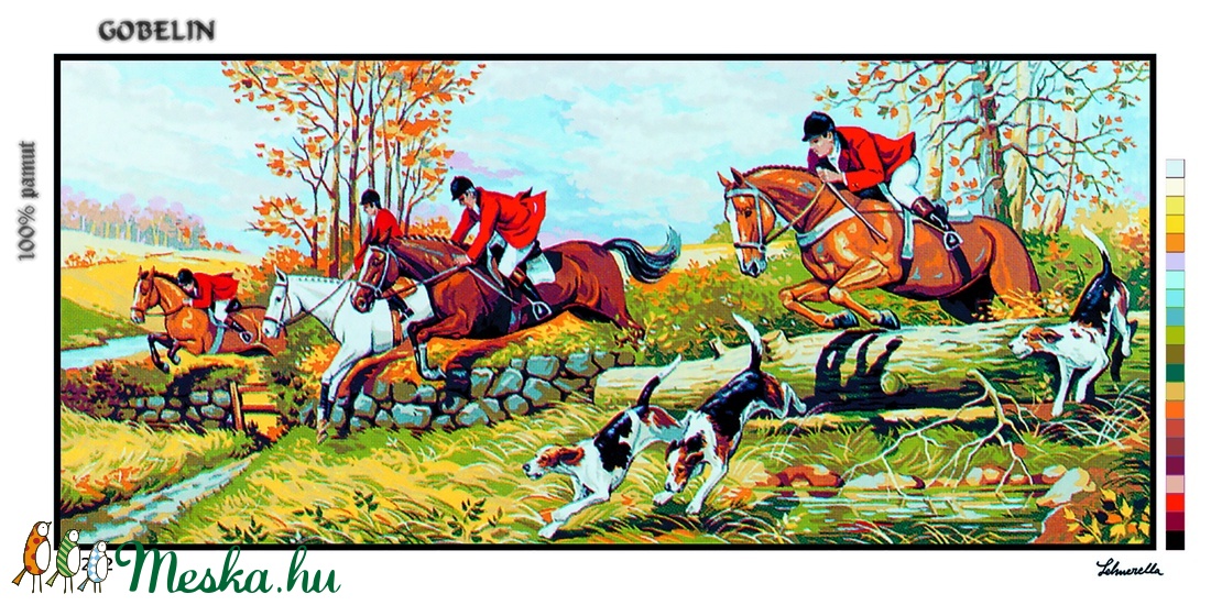 Vadászatra indulva - Előfestett gobelin alap  - kellékek & szerszámok - dekorációs kellékek - Meska.hu