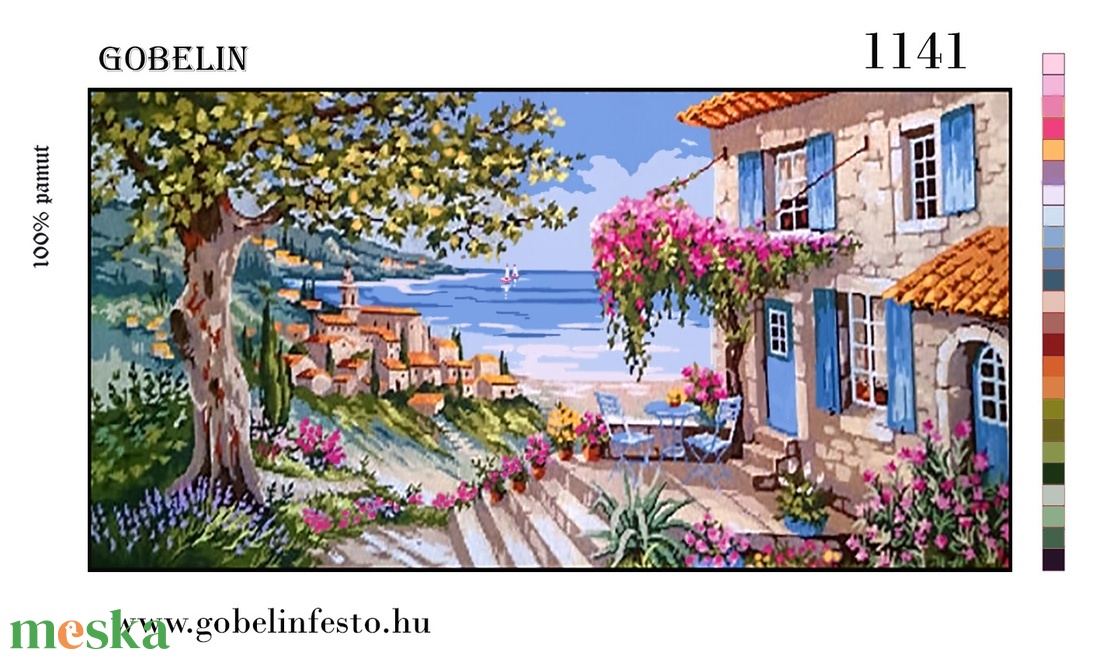 Előfestett gobelin tájkép (goblein minta) - diy (csináld magad) - egységcsomag - egységcsomag - Meska.hu
