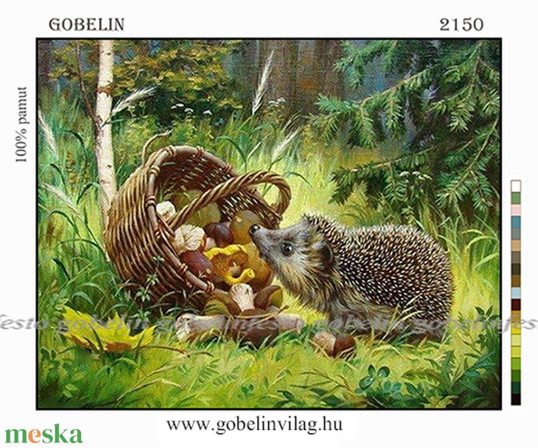 Előfestett gobelin alap -Sünike - kellékek & szerszámok - méteráru - Meska.hu Előfestett gobelin alap -Sünike - kellékek & szerszámok - méteráru - Meska.hu