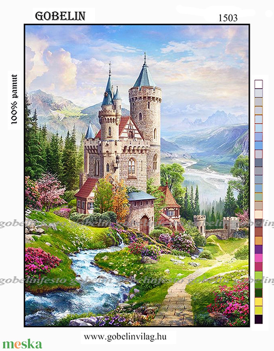 Előnyomott gobelin alap - művészet - textilkép - gobelin - Meska.hu