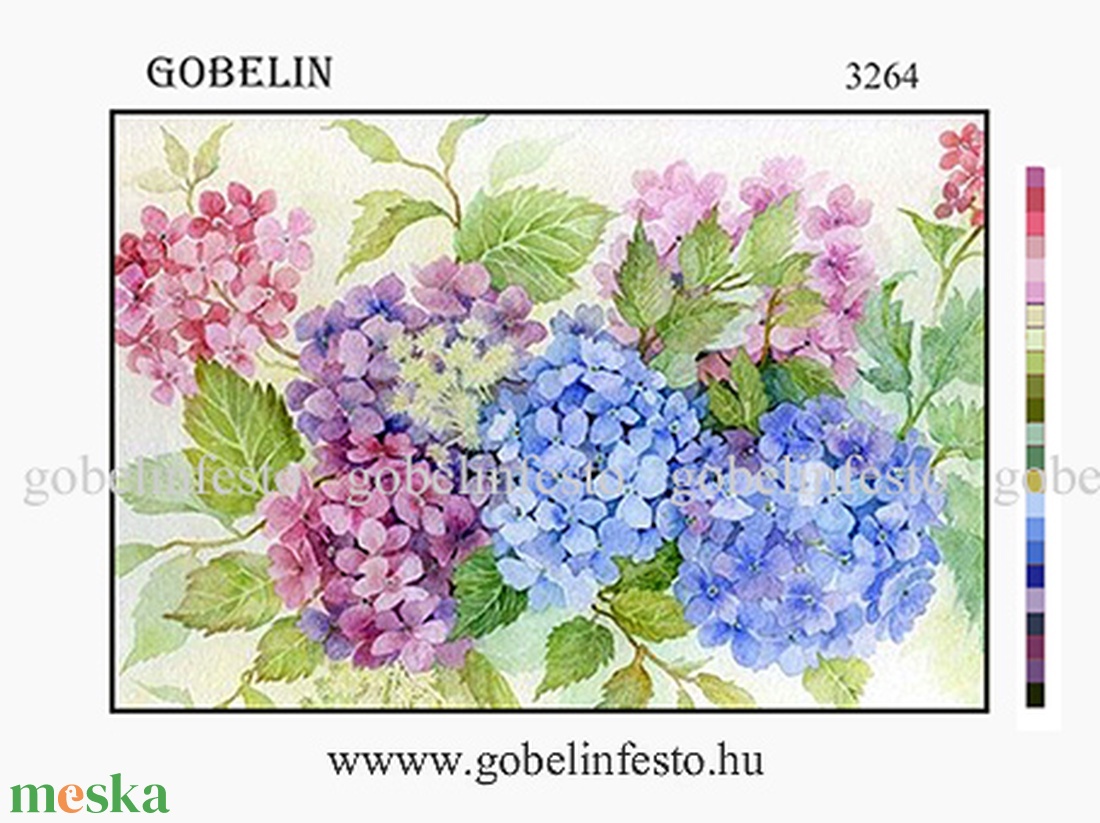 Gobelin alap - hortenziák - kellékek & szerszámok - dekorációs kellékek - egyéb kellékek - Meska.hu