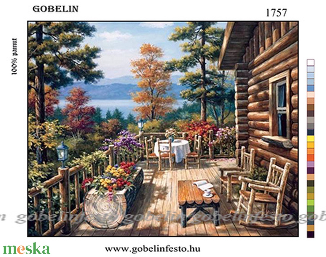 Gobelin alap - Üdülő a hegyekben - kellékek & szerszámok - dekorációs kellékek - egyéb kellékek - Meska.hu Gobelin alap - Üdülő a hegyekben - kellékek & szerszámok - dekorációs kellékek - egyéb kellékek - Meska.hu