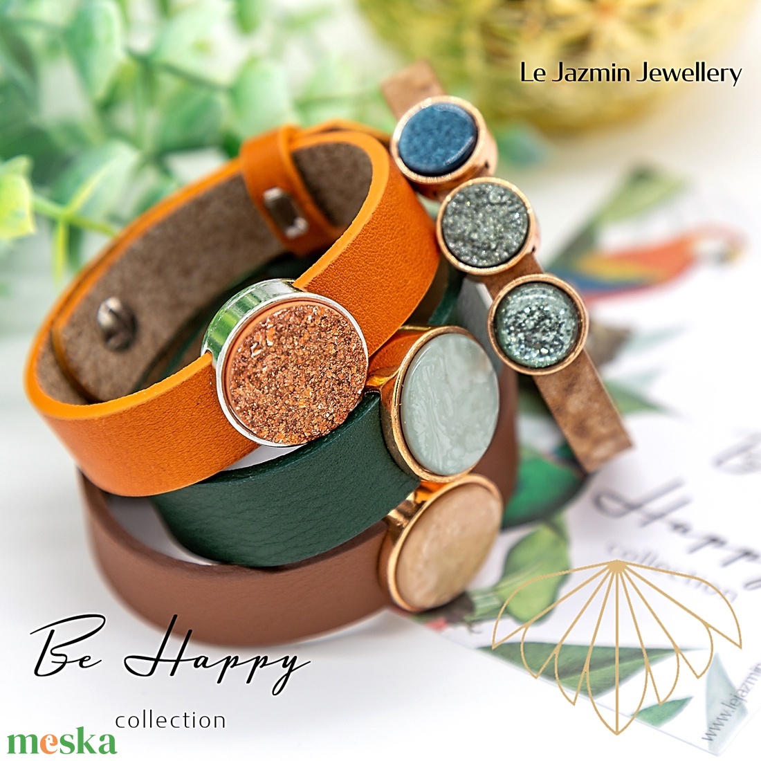 Be Happy bőr karkötő - Yellow and green - silver - ékszer - karkötő - charm karkötő - Meska.hu Be Happy bőr karkötő - Yellow and green - silver - ékszer - karkötő - charm karkötő - Meska.hu