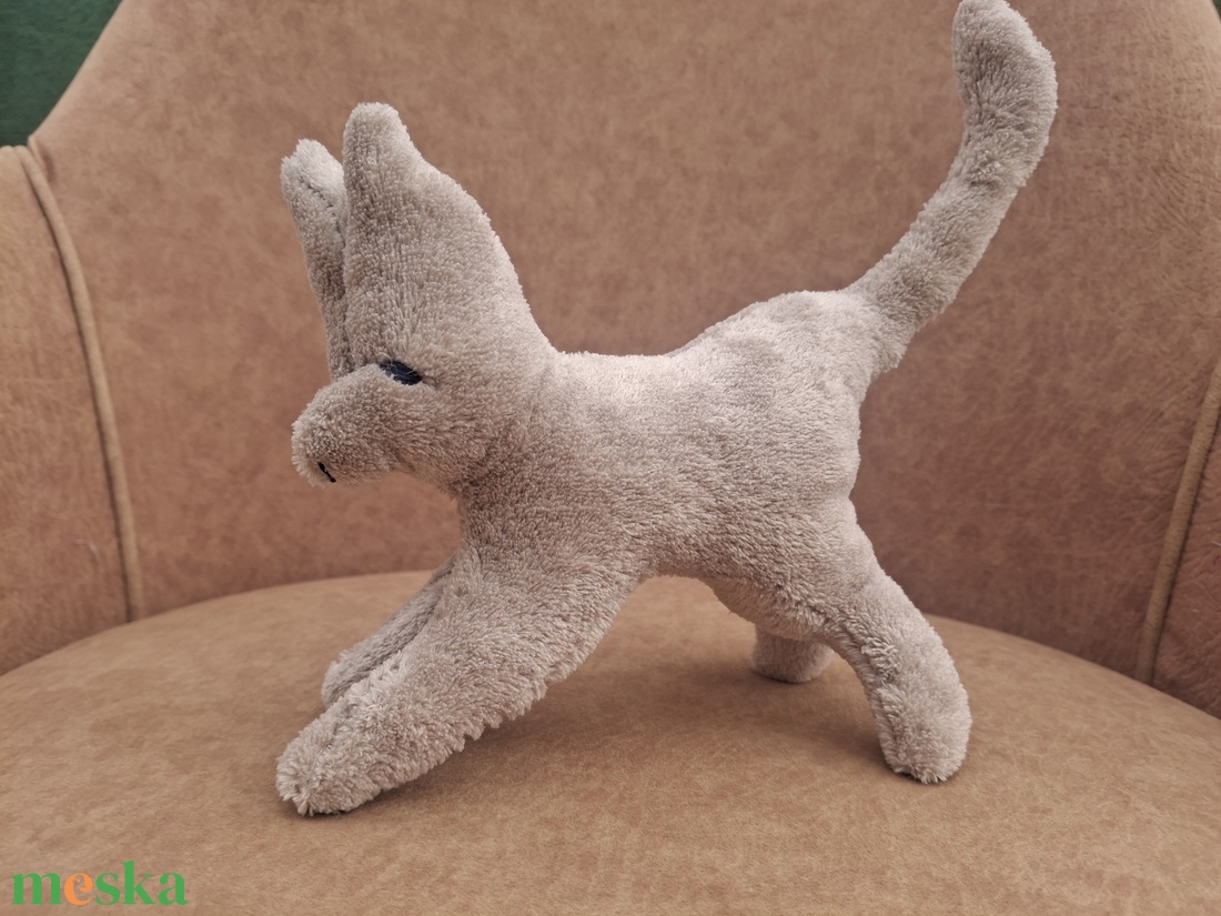 Plüss kis cica szürke  - játék & sport - plüssállat & játékfigura - cica - Meska.hu