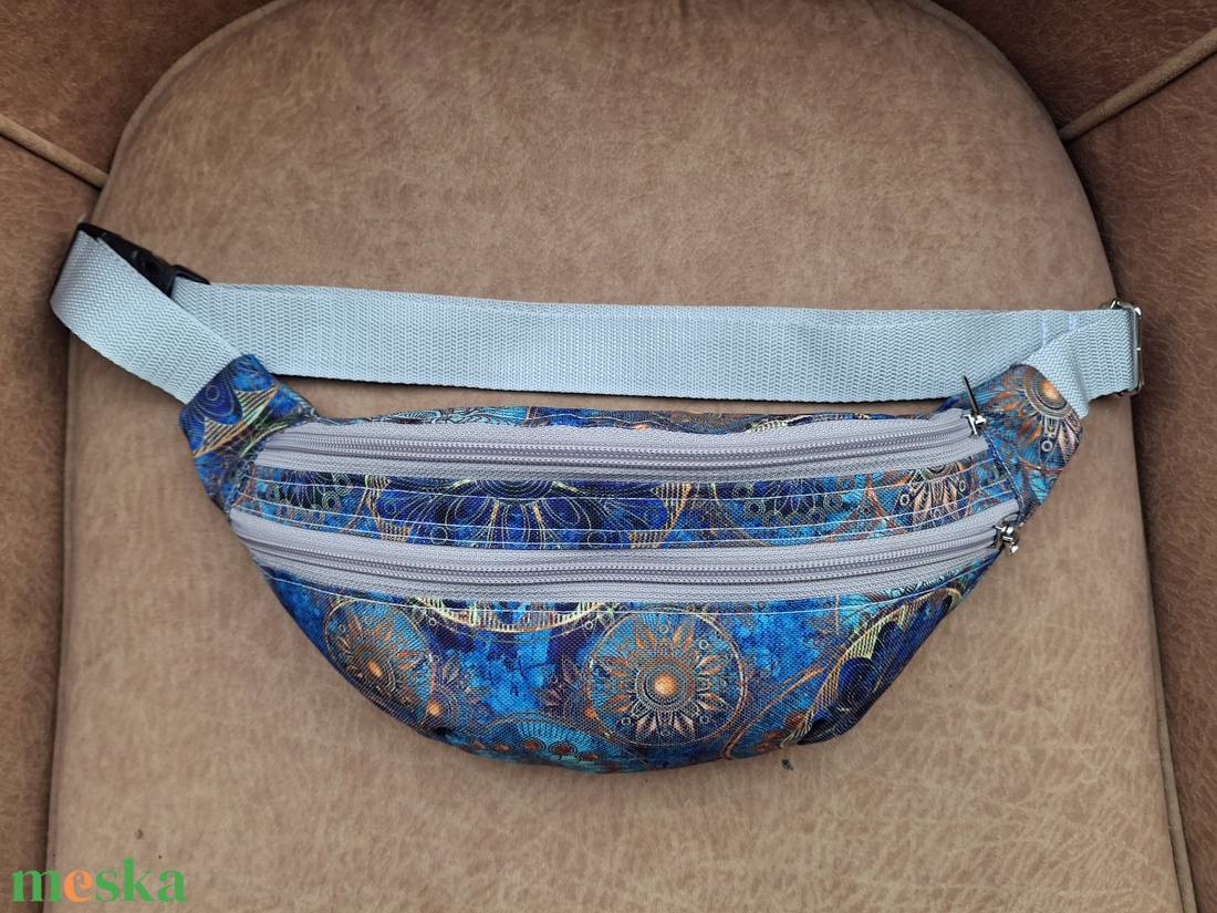 Övtáska plusz zsebes kék  - táska & tok - övtáska - Meska.hu