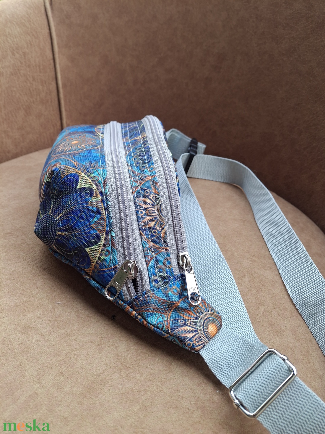 Övtáska plusz zsebes kék  - táska & tok - övtáska - Meska.hu