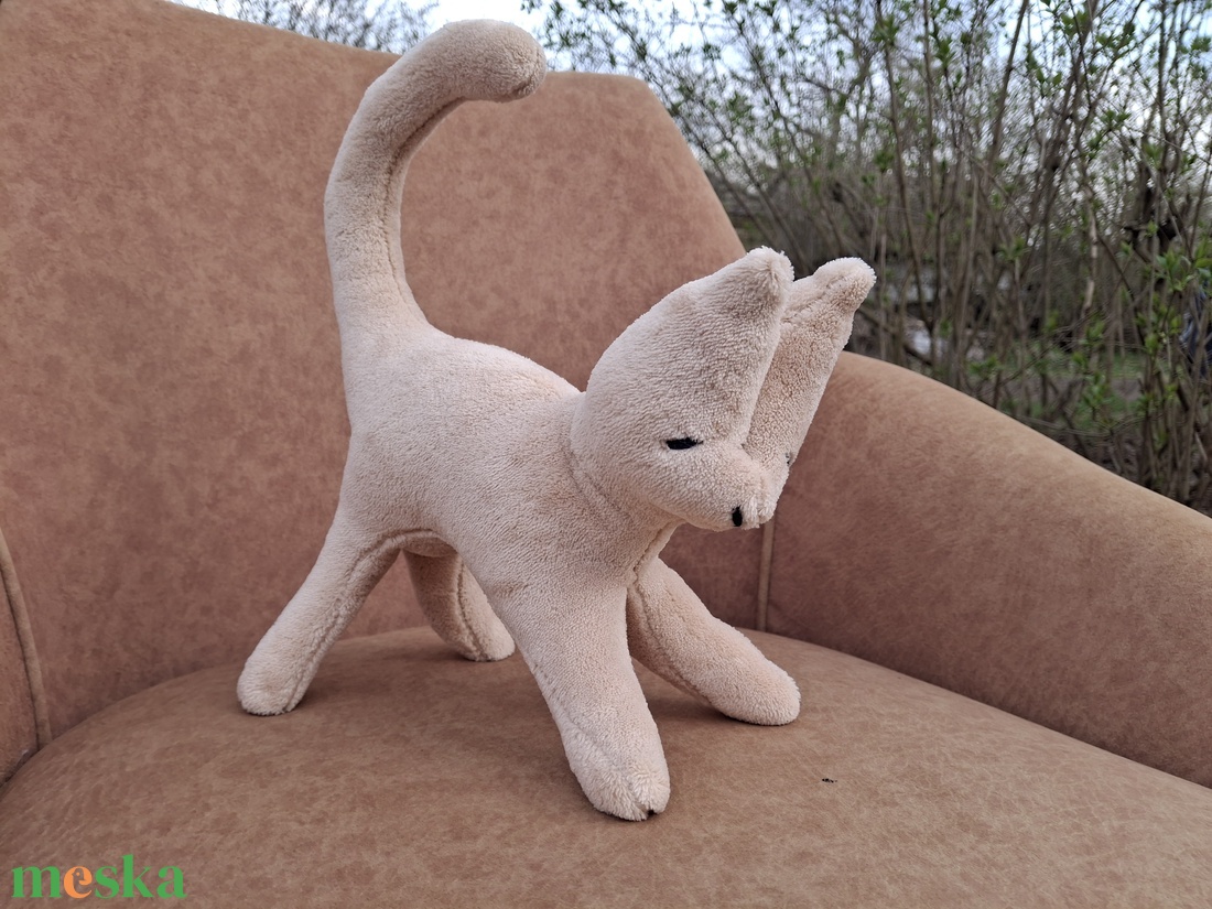 Plüss nagy cica barack - játék & sport - plüssállat & játékfigura - cica - Meska.hu