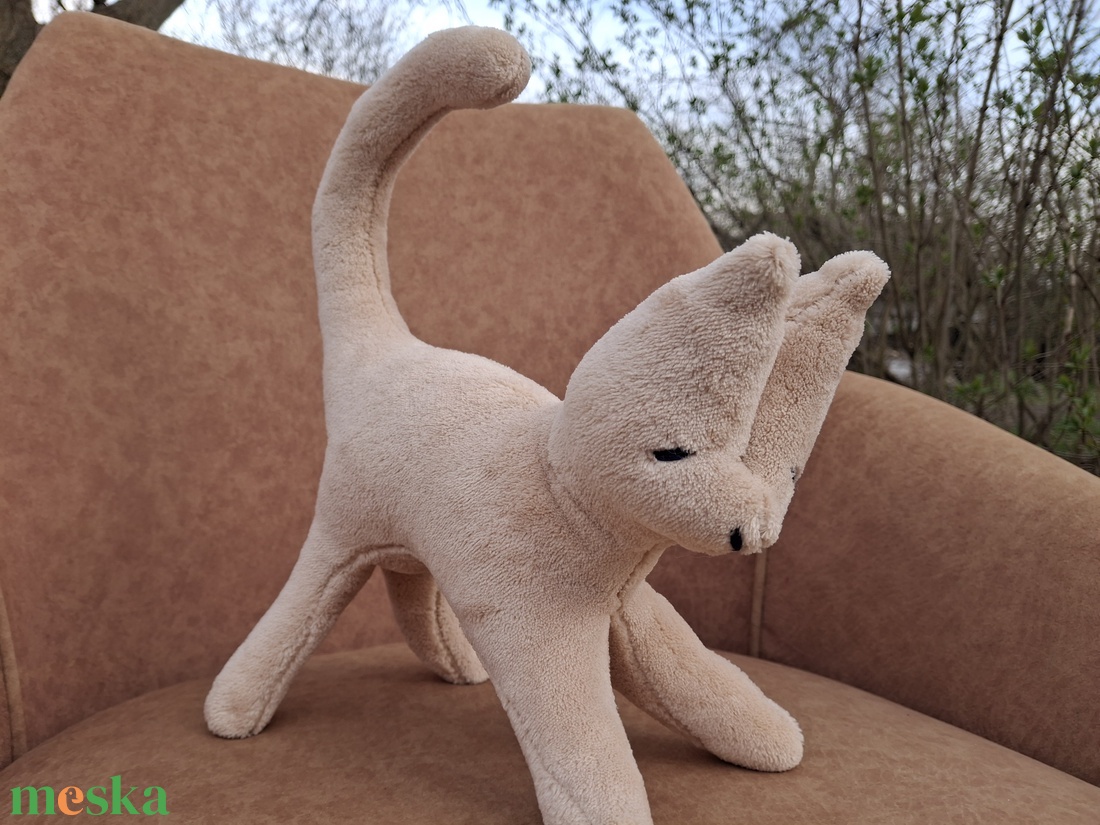 Plüss nagy cica barack - játék & sport - plüssállat & játékfigura - cica - Meska.hu