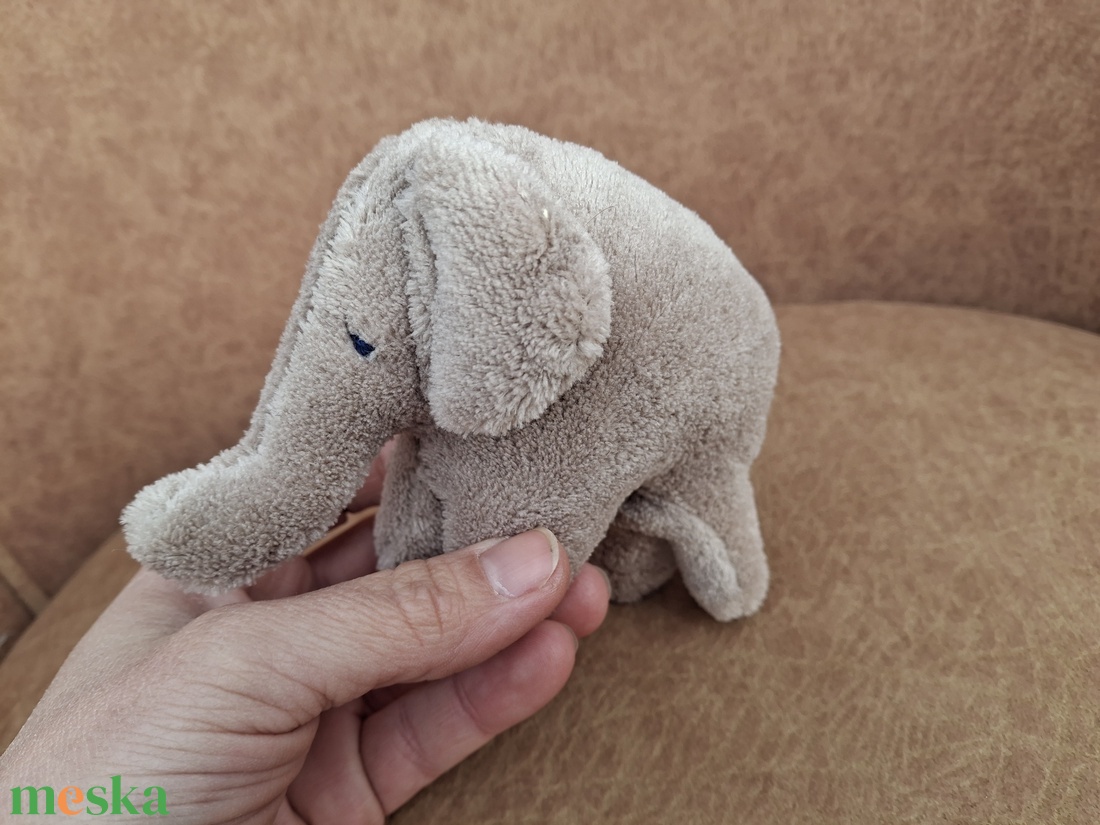 Plüss kis elefánt szürke  - játék & sport - plüssállat & játékfigura - elefánt - Meska.hu