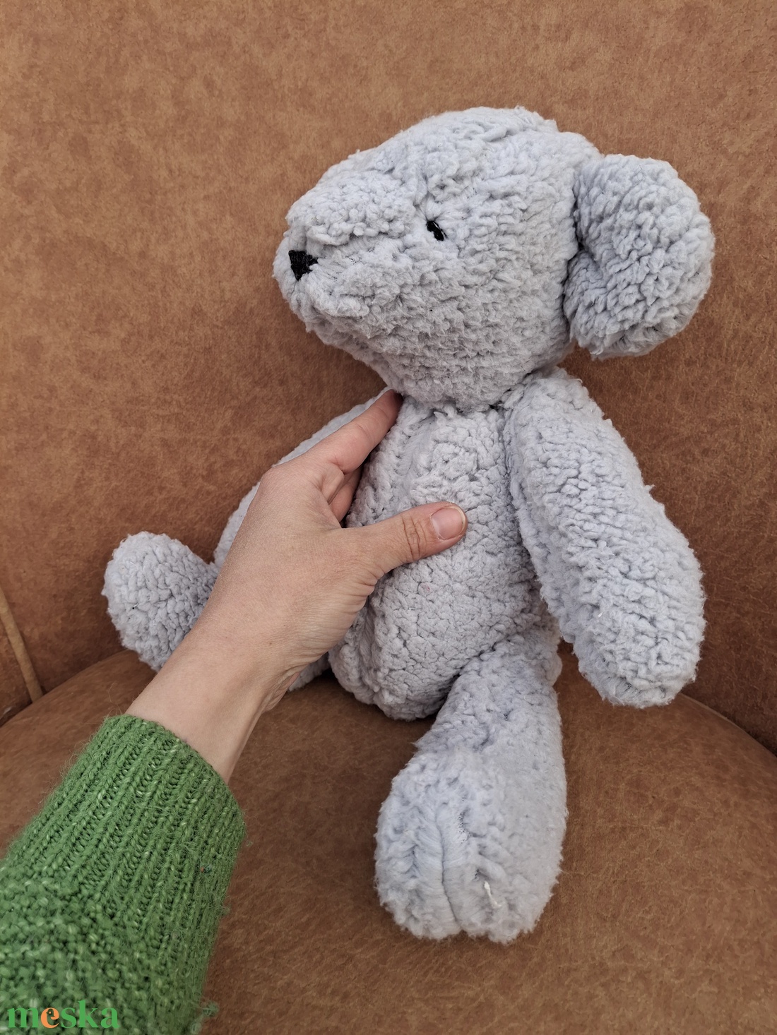 Plüss mackó szürke  - játék & sport - plüssállat & játékfigura - maci - Meska.hu