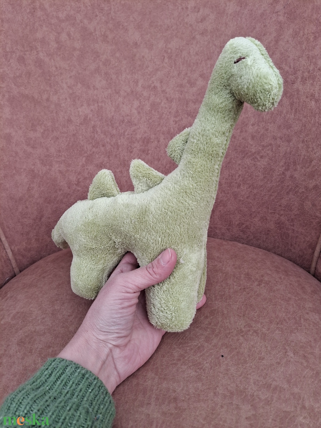 Plüss nagy dínó zöld  - játék & sport - plüssállat & játékfigura - plüss dínók - Meska.hu