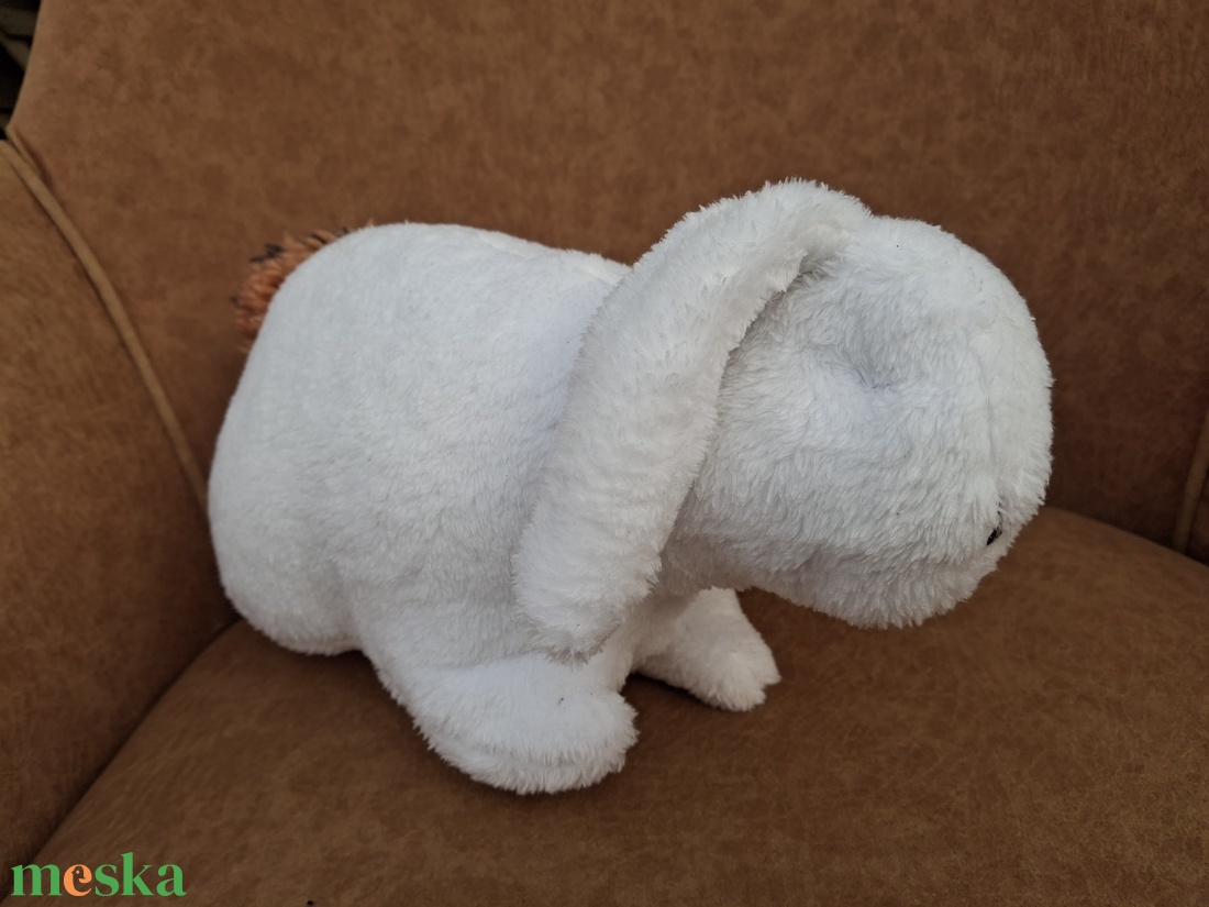 Plüss nagy nyuszi fehér-barna - játék & sport - plüssállat & játékfigura - nyuszi - Meska.hu