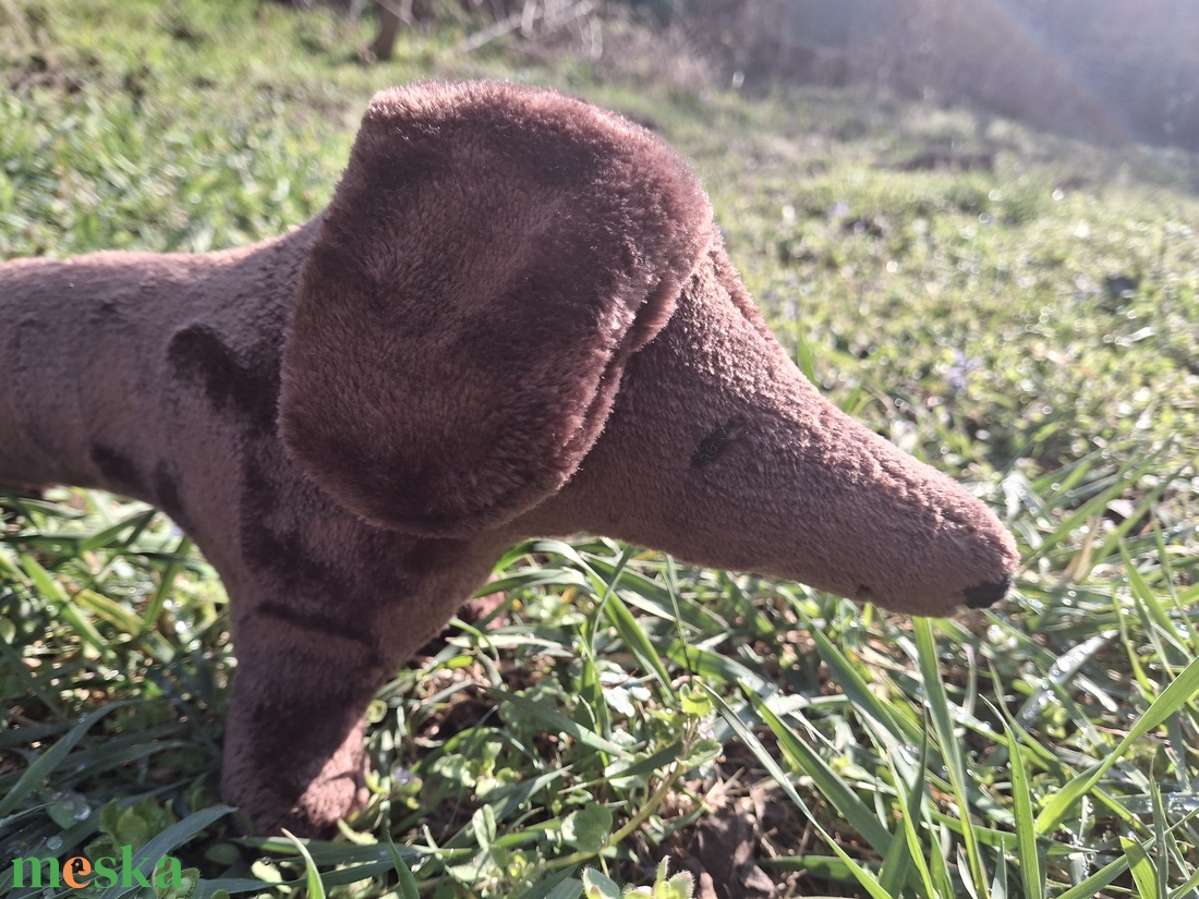 Plüss tacskó barna  - játék & sport - plüssállat & játékfigura - kutya - Meska.hu