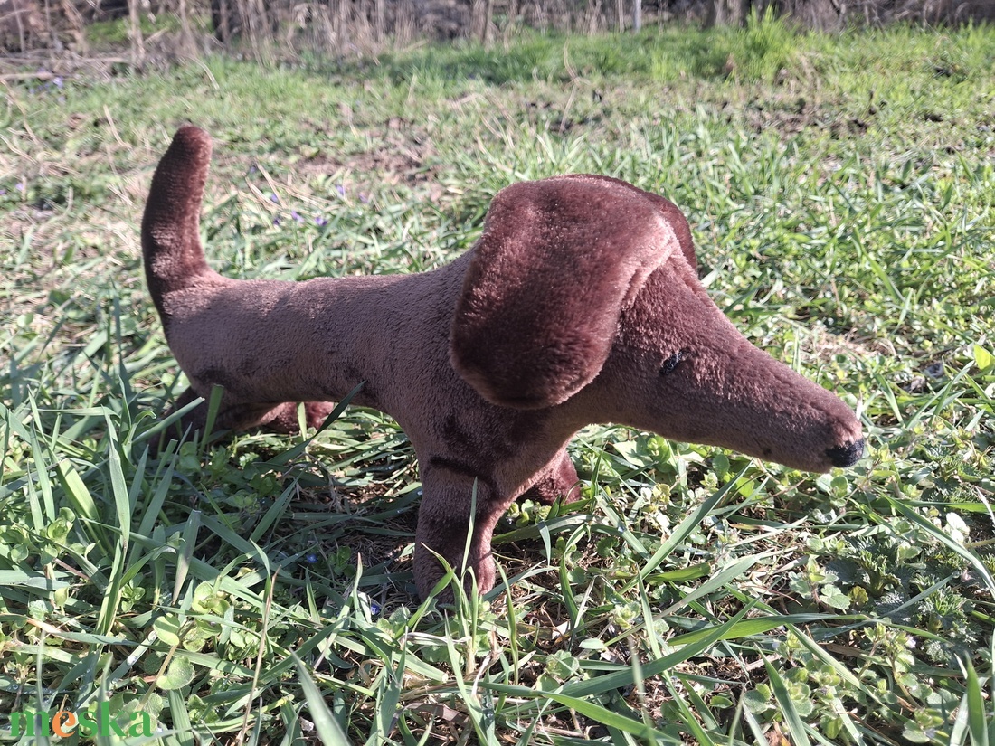 Plüss tacskó barna  - játék & sport - plüssállat & játékfigura - kutya - Meska.hu