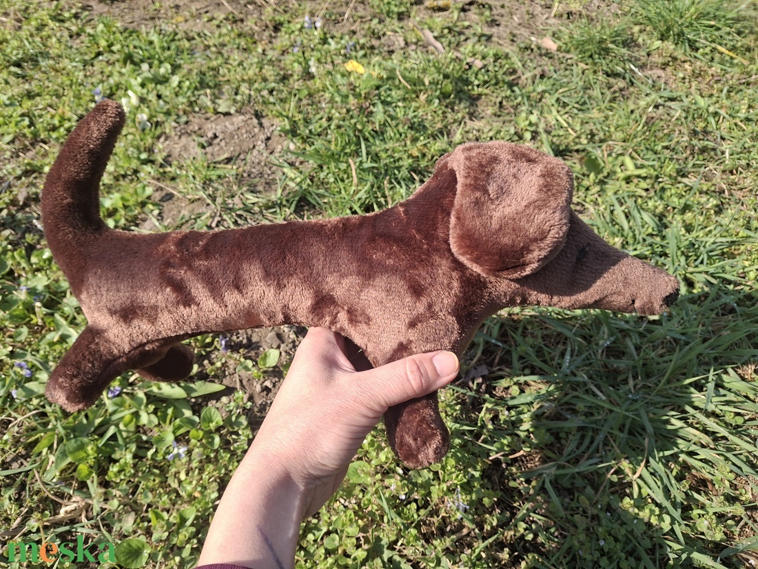 Plüss tacskó barna  - játék & sport - plüssállat & játékfigura - kutya - Meska.hu