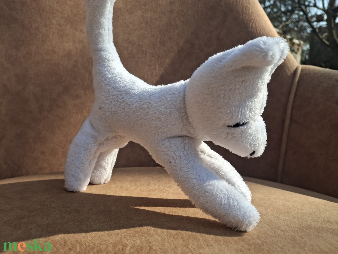 Plüss kis cica fehér  - játék & sport - plüssállat & játékfigura - cica - Meska.hu