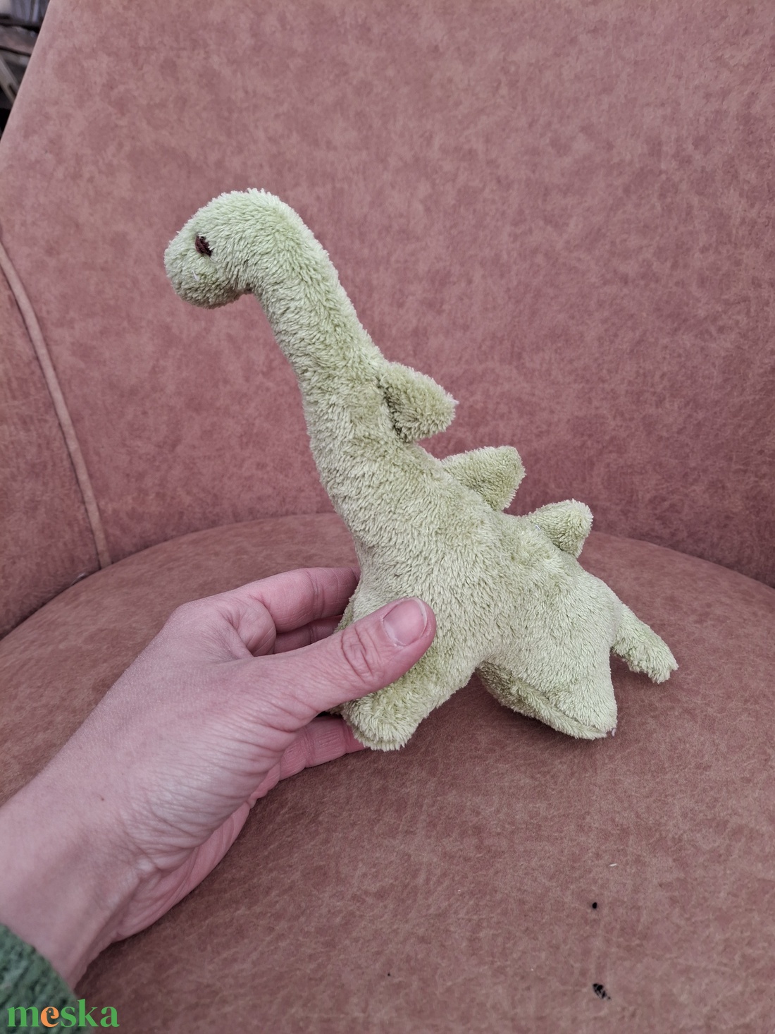 Plüss kis dínó zöld  - játék & sport - plüssállat & játékfigura - plüss dínók - Meska.hu