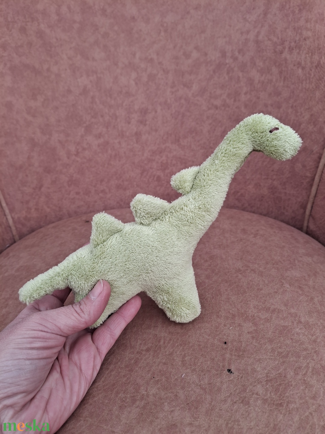 Plüss kis dínó zöld  - játék & sport - plüssállat & játékfigura - plüss dínók - Meska.hu