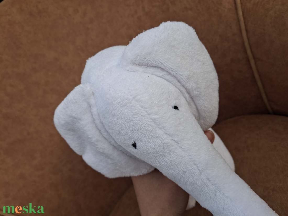 Plüss nagy elefánt fehér  - játék & sport - plüssállat & játékfigura - elefánt - Meska.hu