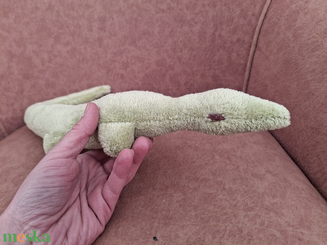 Plüss nagy zöld gyík  - játék & sport - plüssállat & játékfigura - más figura - Meska.hu