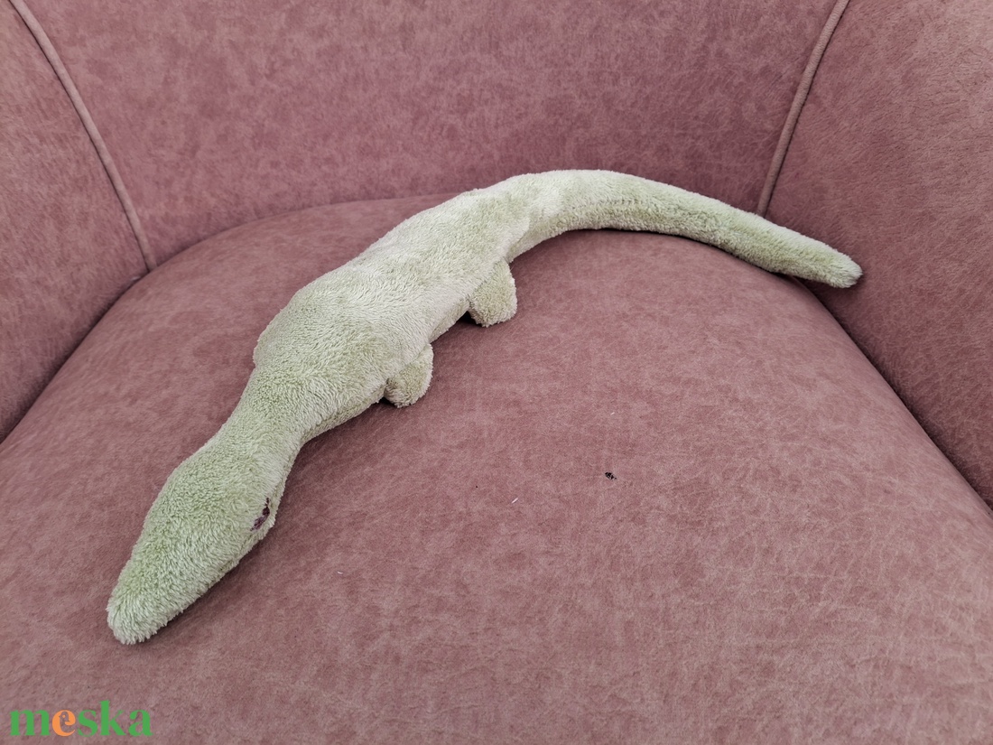 Plüss nagy zöld gyík  - játék & sport - plüssállat & játékfigura - más figura - Meska.hu