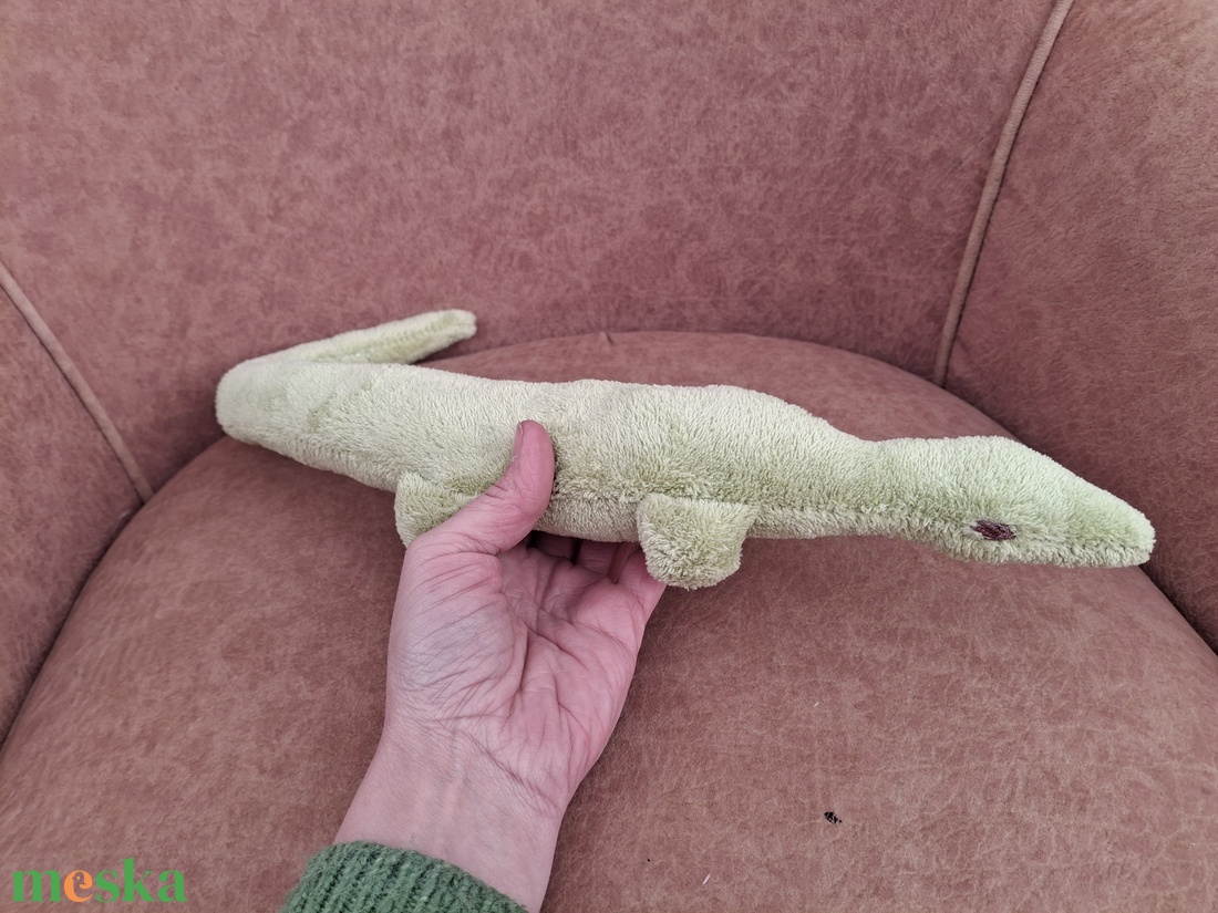 Plüss nagy zöld gyík  - játék & sport - plüssállat & játékfigura - más figura - Meska.hu