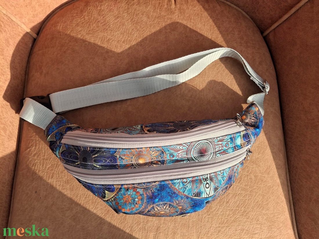 Övtáska plusz zsebbel kék  - táska & tok - övtáska - Meska.hu