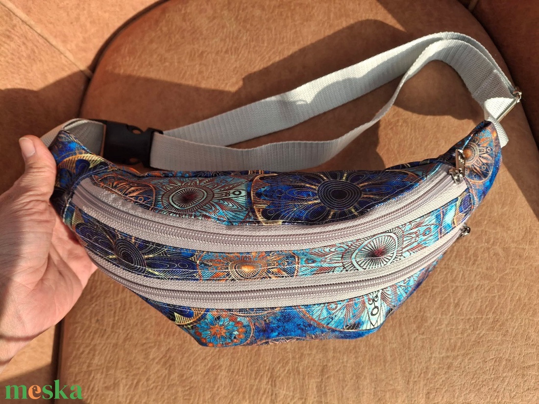 Övtáska plusz zsebbel kék  - táska & tok - övtáska - Meska.hu