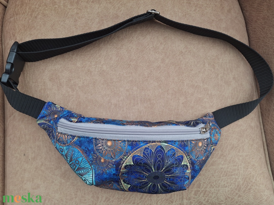 Övtáska egyterű kék arany - táska & tok - övtáska - Meska.hu