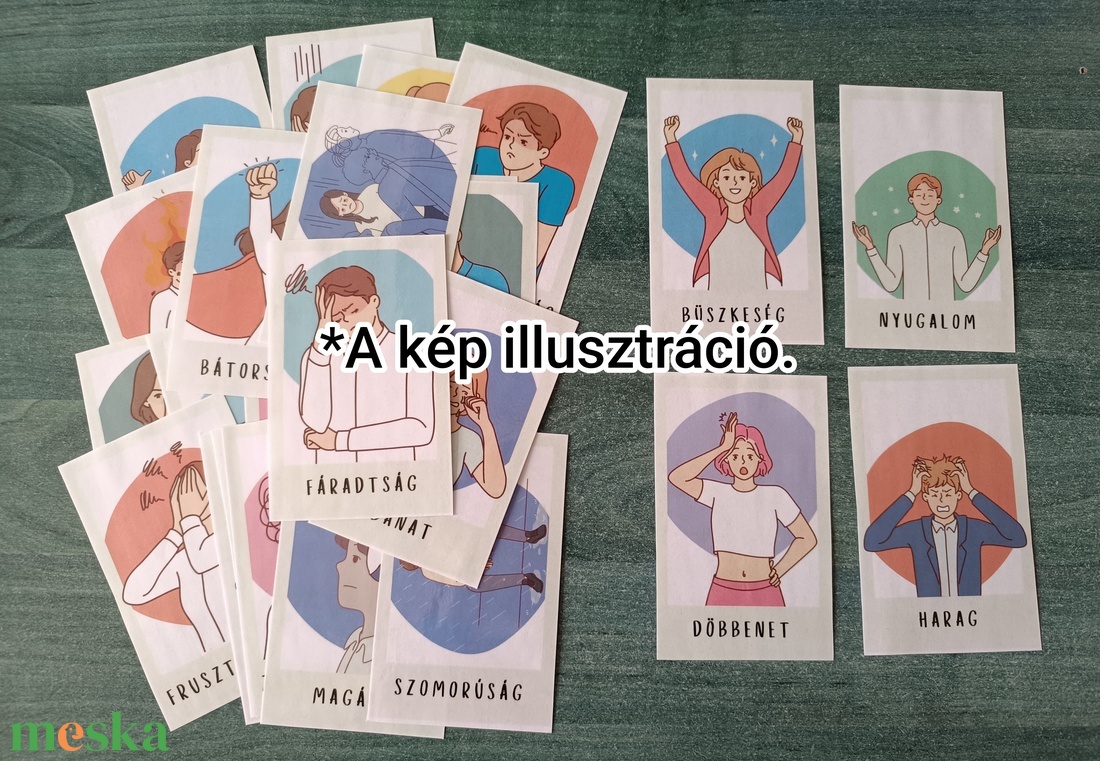 Letölthető-nyomtatható érzelemkártyák - játék & sport - készségfejlesztő és logikai játék - memória játékok - Meska.hu