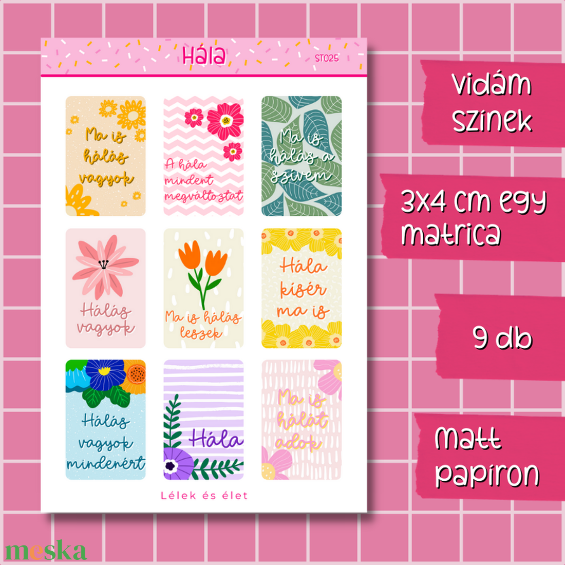 Hála matricák - otthon & életmód - papír, írószer - matrica, matrica csomag - Meska.hu Hála matricák - otthon & életmód - papír, írószer - matrica, matrica csomag - Meska.hu