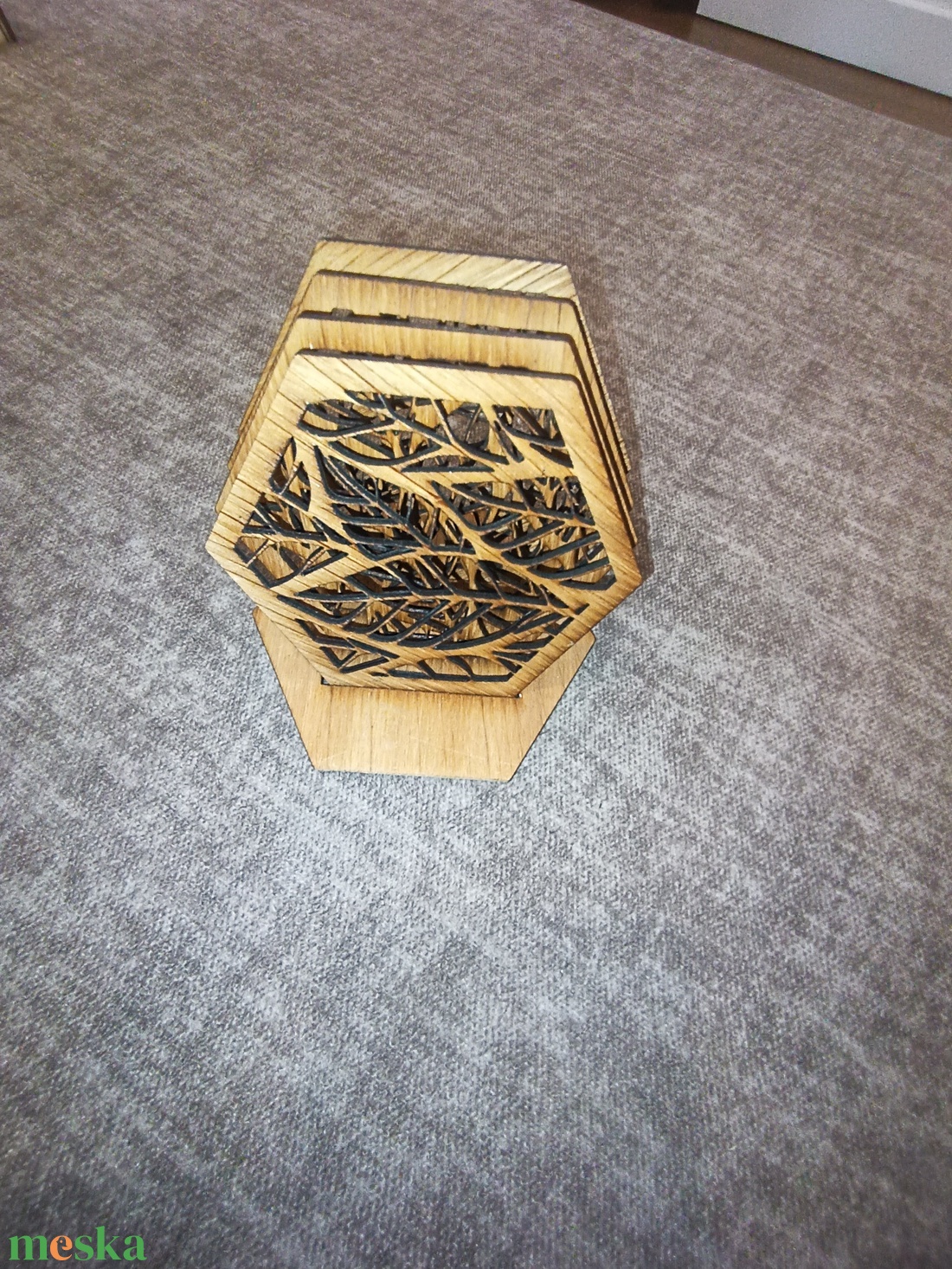 Tölgyfa pohár alátét  - otthon & életmód - konyhafelszerelés, tálalás - tálalás - tányér- és poháralátét - Meska.hu