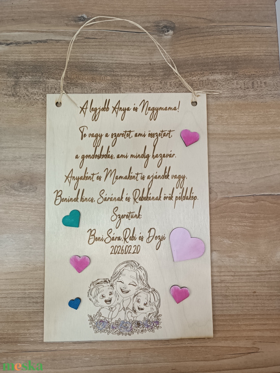 Házi áldás tábla akasztható  - otthon & életmód - vallás - házi áldás - Meska.hu