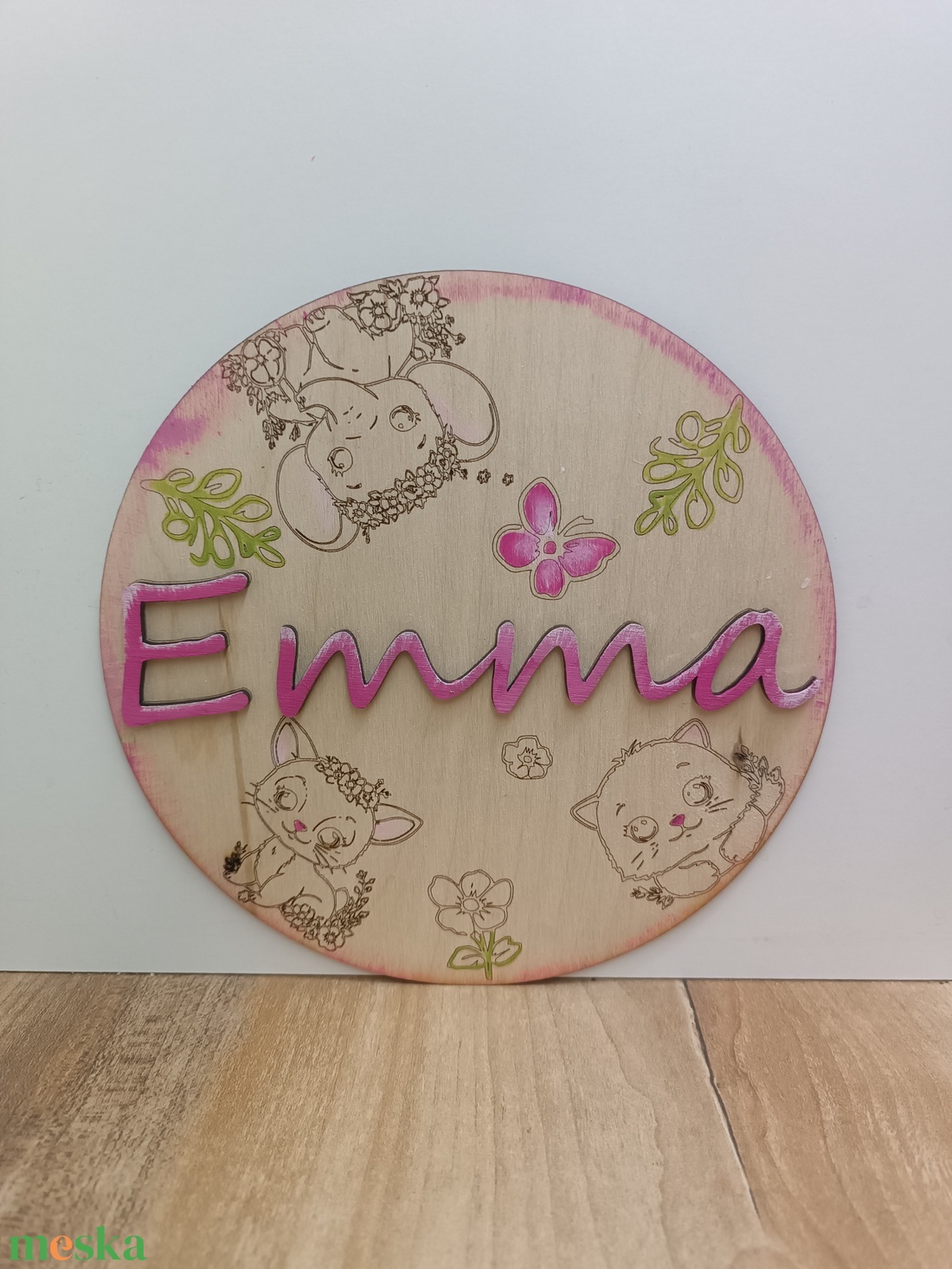 Egyedi fa névtábla � otthoni és ajtódekoráció - baba - mama - babaszoba dekoráció - gyerek névtábla - Meska.hu