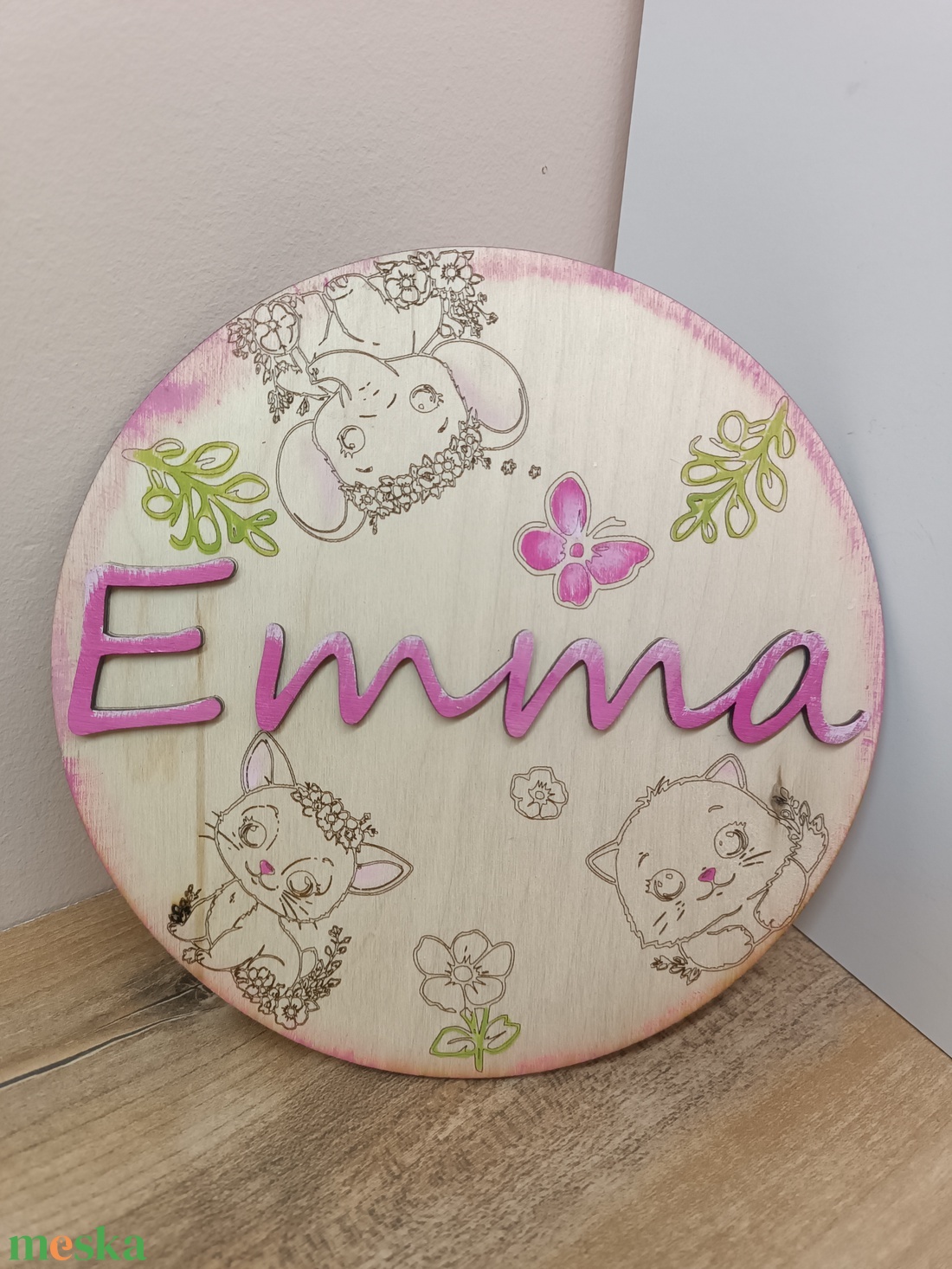 Egyedi fa névtábla � otthoni és ajtódekoráció - baba - mama - babaszoba dekoráció - gyerek névtábla - Meska.hu