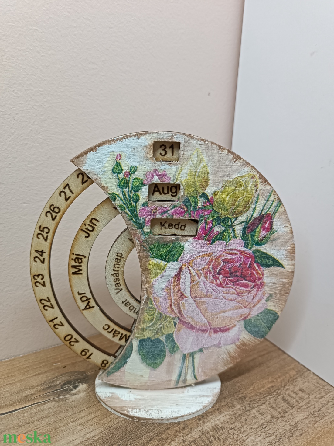 Örök naptár díszített-Szemelyre szabható  - otthon & életmód - dekoráció - fali és függő dekoráció - falinaptár & öröknaptár - Meska.hu