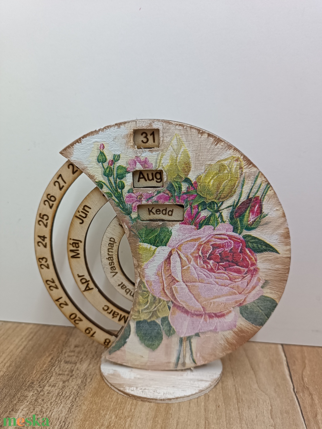 Örök naptár díszített-Szemelyre szabható  - otthon & életmód - dekoráció - fali és függő dekoráció - falinaptár & öröknaptár - Meska.hu