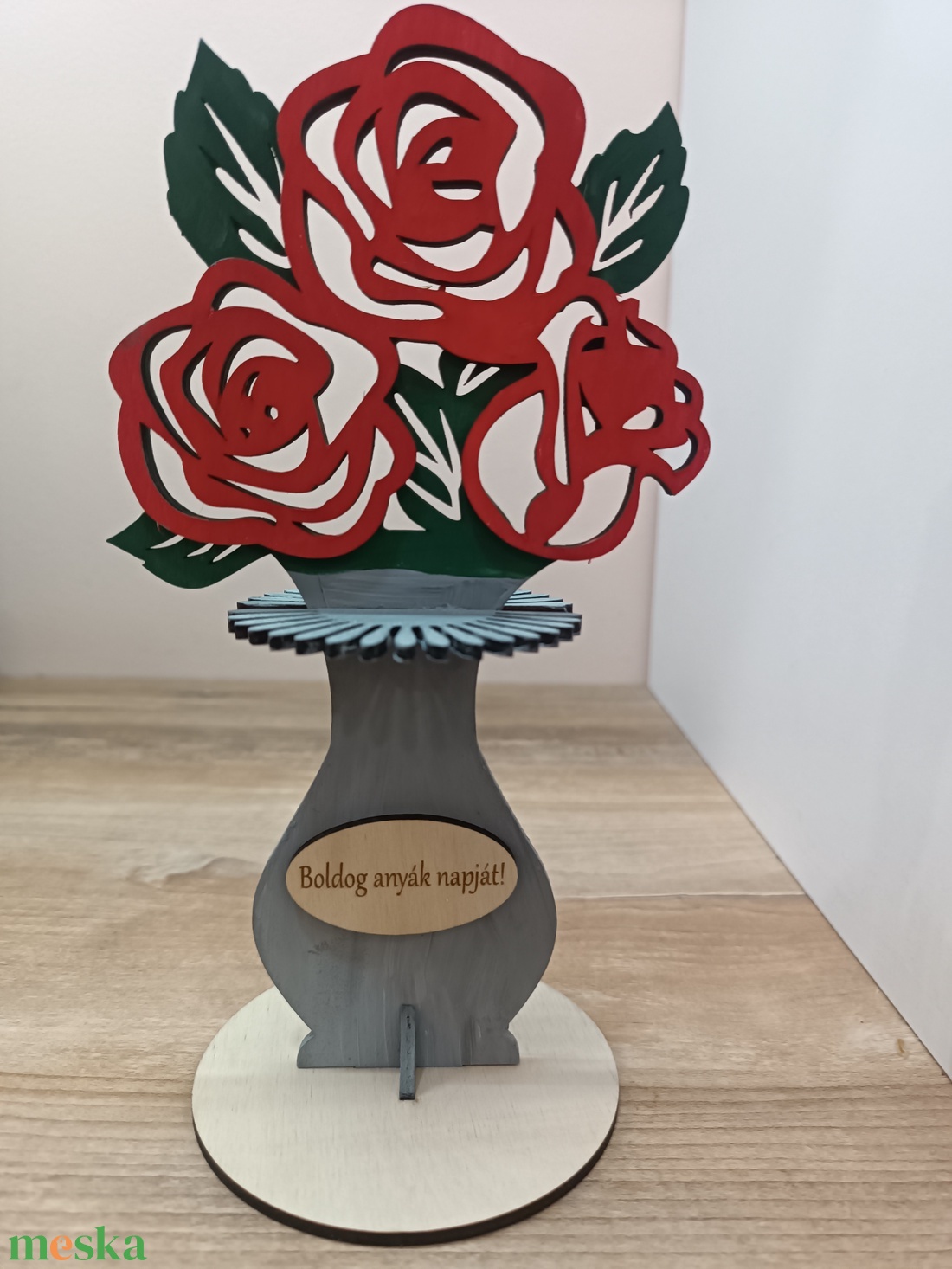 Anyák napi rózsa váza  - otthon & életmód - papír, írószer - ajándékozás kellékei - képeslap, üdvözlőlap - Meska.hu