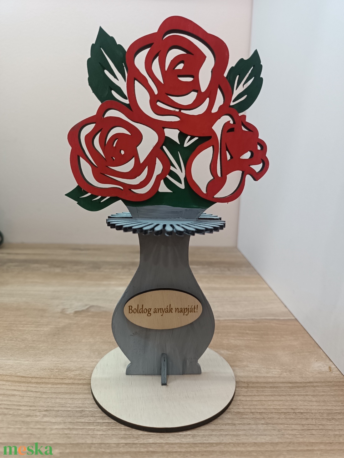 Anyák napi rózsa váza  - otthon & életmód - papír, írószer - ajándékozás kellékei - képeslap, üdvözlőlap - Meska.hu