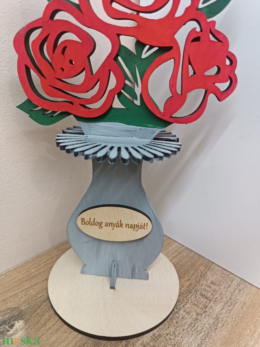 Anyák napi rózsa váza  - otthon & életmód - papír, írószer - ajándékozás kellékei - képeslap, üdvözlőlap - Meska.hu